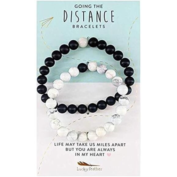 Lucky Feather Long Distance Relationships Couples Bracelets - Picture 2 of 7